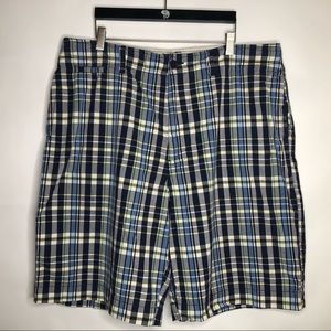 STEVE & BARRY’S Men’s plaid navy blue shorts 36
